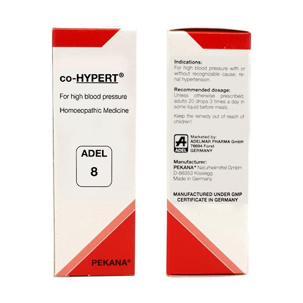 ADEL-8(co-HYPERT) SUPPORTS THE TREATMENT OF HYPERTENSION WITH OR WITHOUT A RECOGNIZABLE CAUSE.